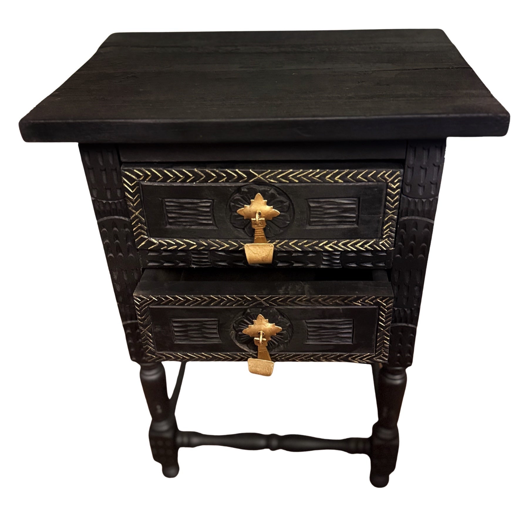 Mesa auxiliar, estilo popular Español tallada 1900-1930