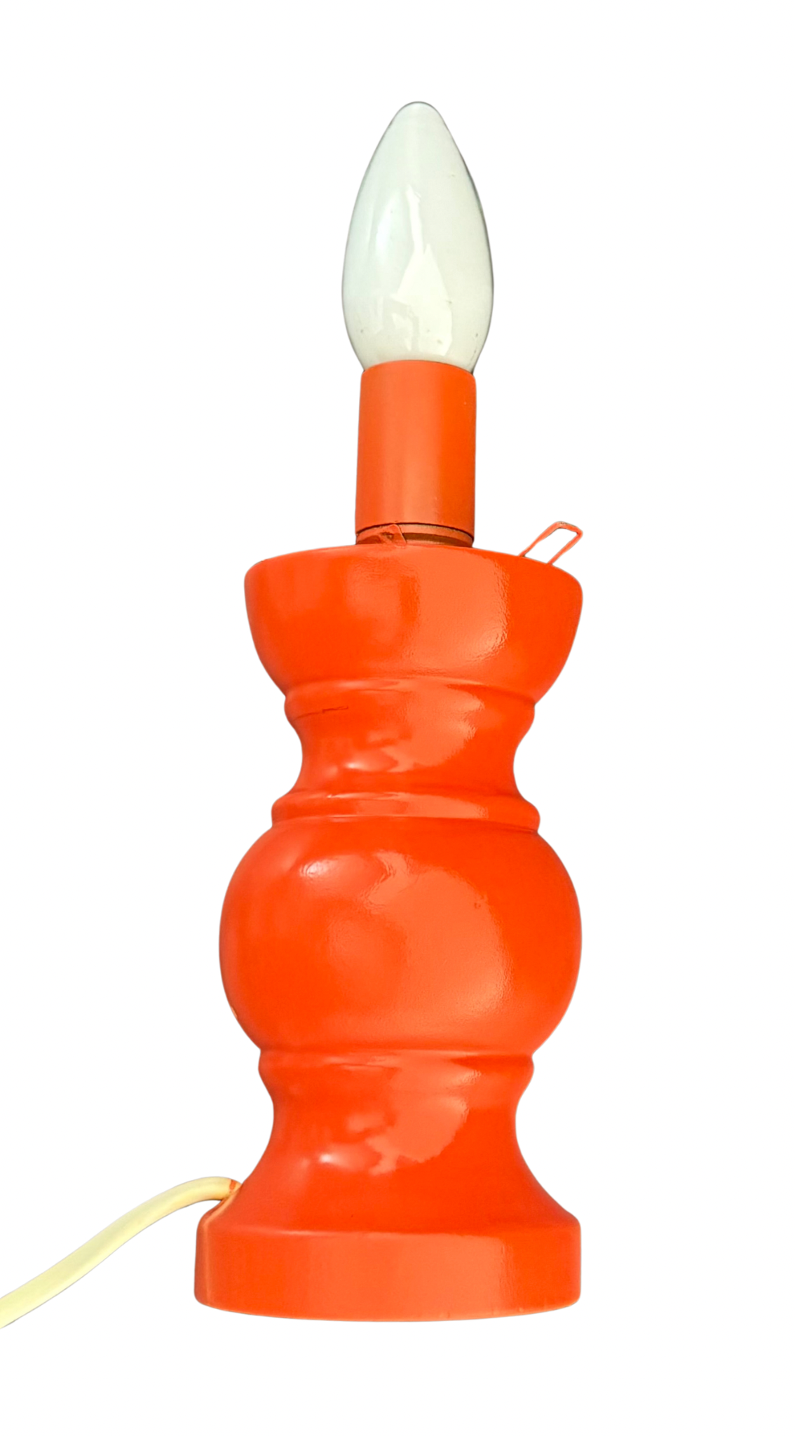 Lámpara mid-century años 60 de madera y vidrio prensado 1958-1965
